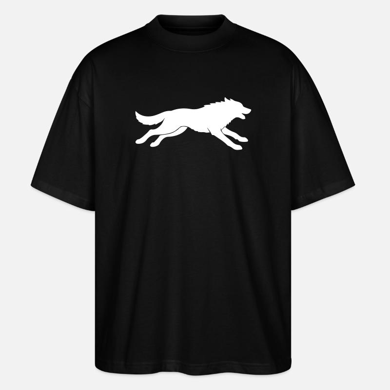 Silhouette de loup - T-shirt bio Blaster 2.0 coupe oversize Stanley/Stella Unisexe - noir