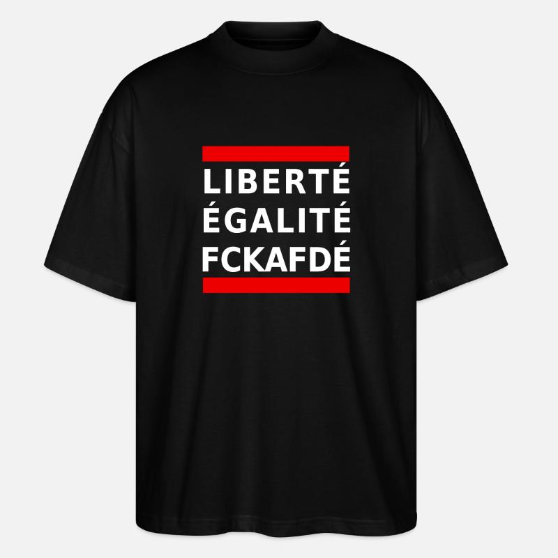 fckafd - Stanley/Stella Oversized Unisex Bio T-Shirt Blaster 2.0 - Schwarz