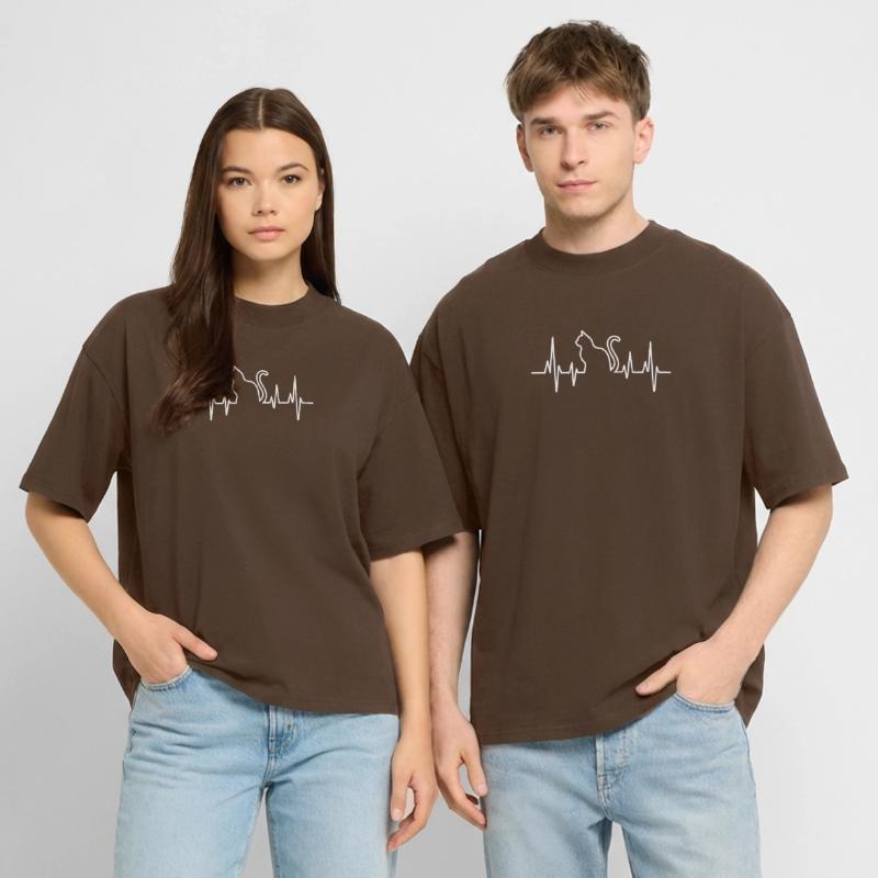 Conception de pull en forme de cœur de chat T-shirt bio Blaster 2.0 coupe oversize Stanley/Stella Unisexe