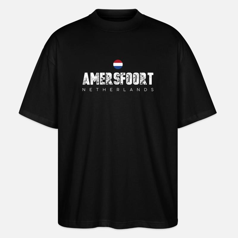 Amerfoort Pays-Bas Crest Tee - T-shirt bio Blaster 2.0 coupe oversize Stanley/Stella Unisexe - noir