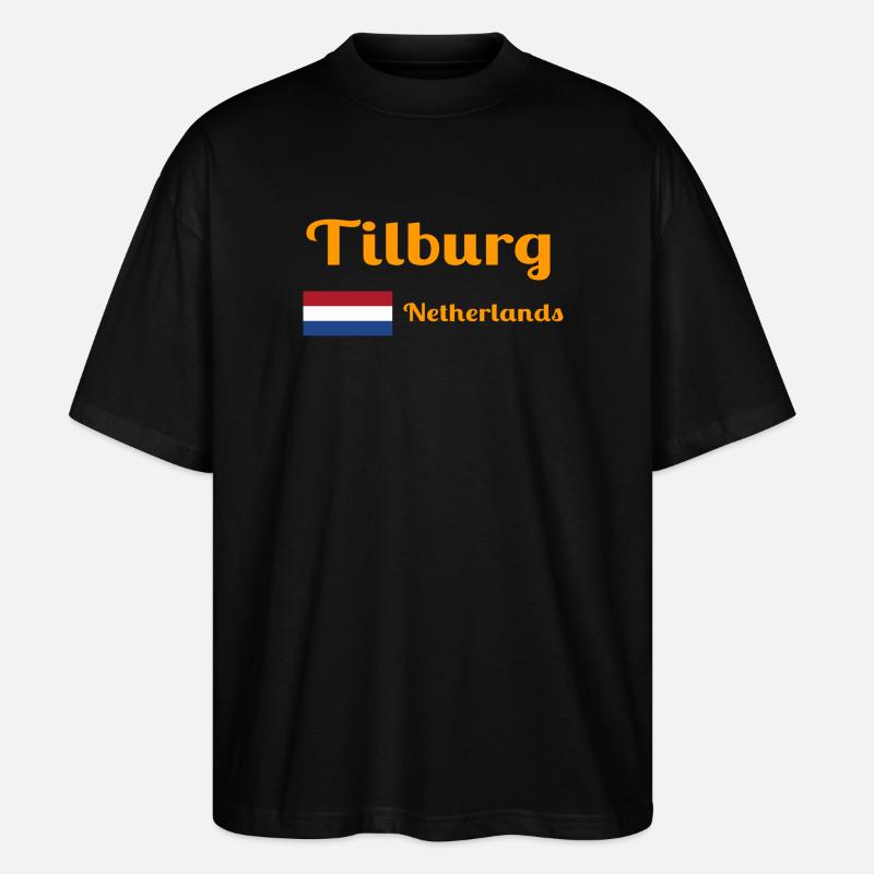 Tilburg, Pays-Bas- Imprimés élégants - T-shirt bio Blaster 2.0 coupe oversize Stanley/Stella Unisexe - noir