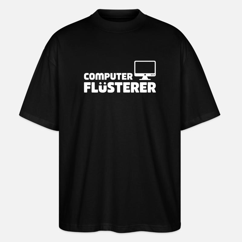 Computer Flüsterer Retro-Tech - Stanley/Stella Oversized Unisex Bio T-Shirt Blaster 2.0 - Schwarz