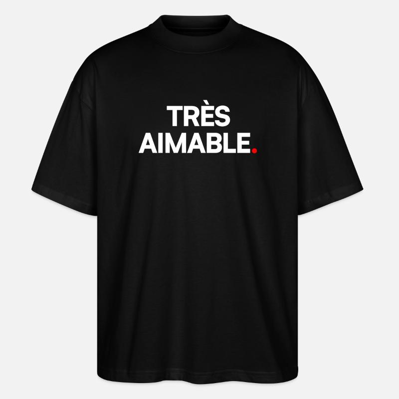 Très aimable - T-shirt bio Blaster 2.0 coupe oversize Stanley/Stella Unisexe - noir