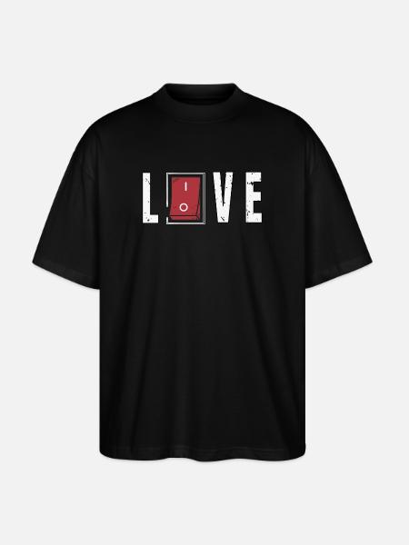 Love Reciprocated - Stanley/Stella Oversized Unisex Organic T-shirt Blaster 2.0 - black