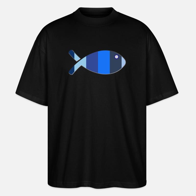 FISCH - Stanley/Stella Oversized Unisex Bio T-Shirt Blaster 2.0 - Schwarz