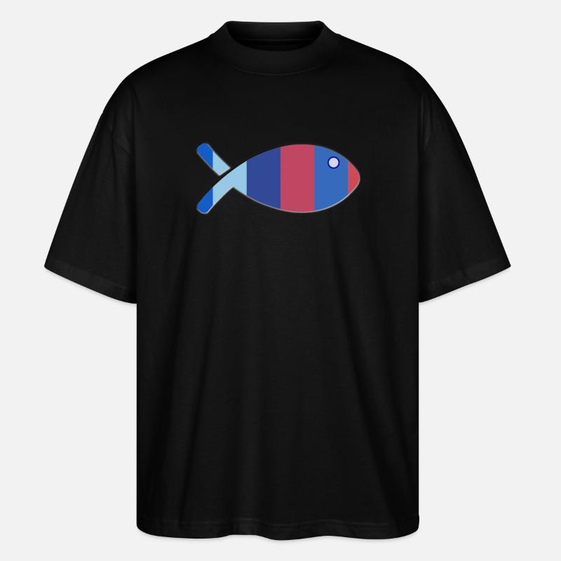 FISCH - Stanley/Stella Oversized Unisex Bio T-Shirt Blaster 2.0 - Schwarz