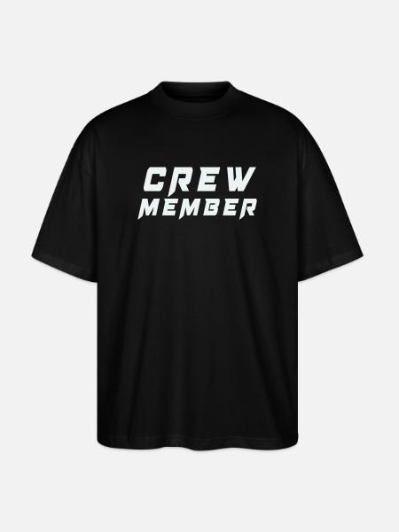 Crew Member Patch Tee - Stanley/Stella Oversized Unisex Organic T-shirt Blaster 2.0 - black