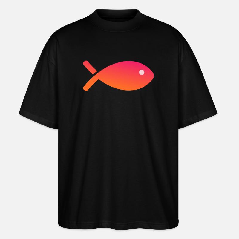 POISSON. POISSON D'AVRIL - T-shirt bio Blaster 2.0 coupe oversize Stanley/Stella Unisexe - noir