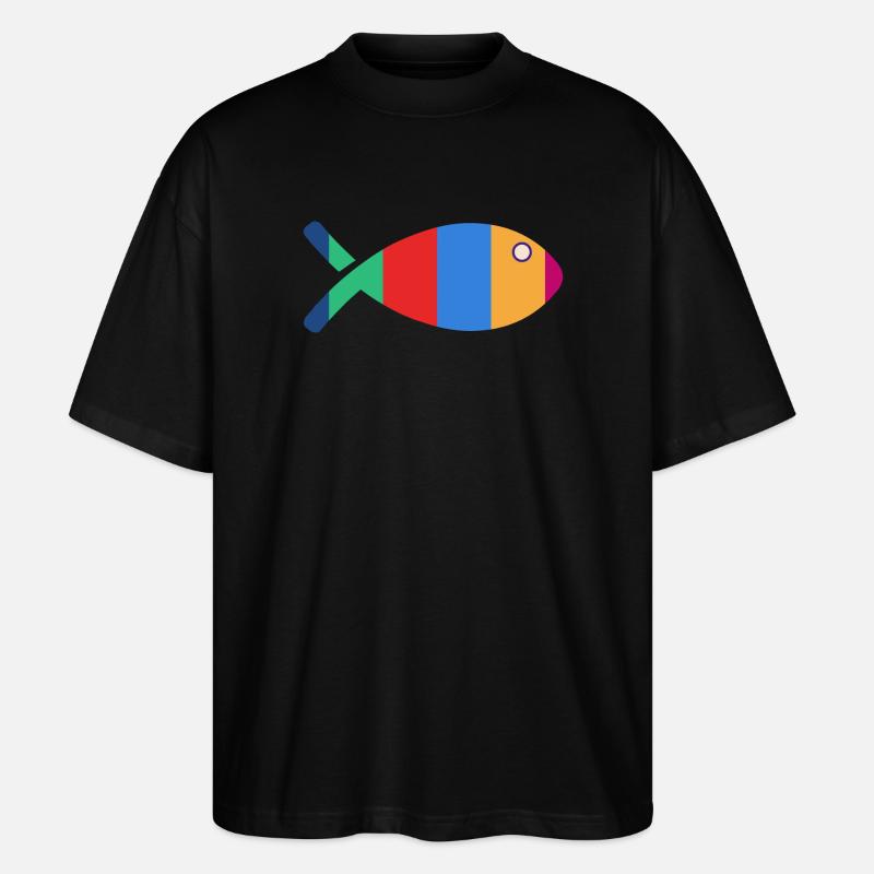 FISCH - Stanley/Stella Oversized Unisex Bio T-Shirt Blaster 2.0 - Schwarz