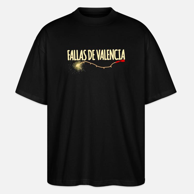 Fallas De Valencia Traca - Stanley/Stella Oversized Unisex Bio T-Shirt Blaster 2.0 - Schwarz