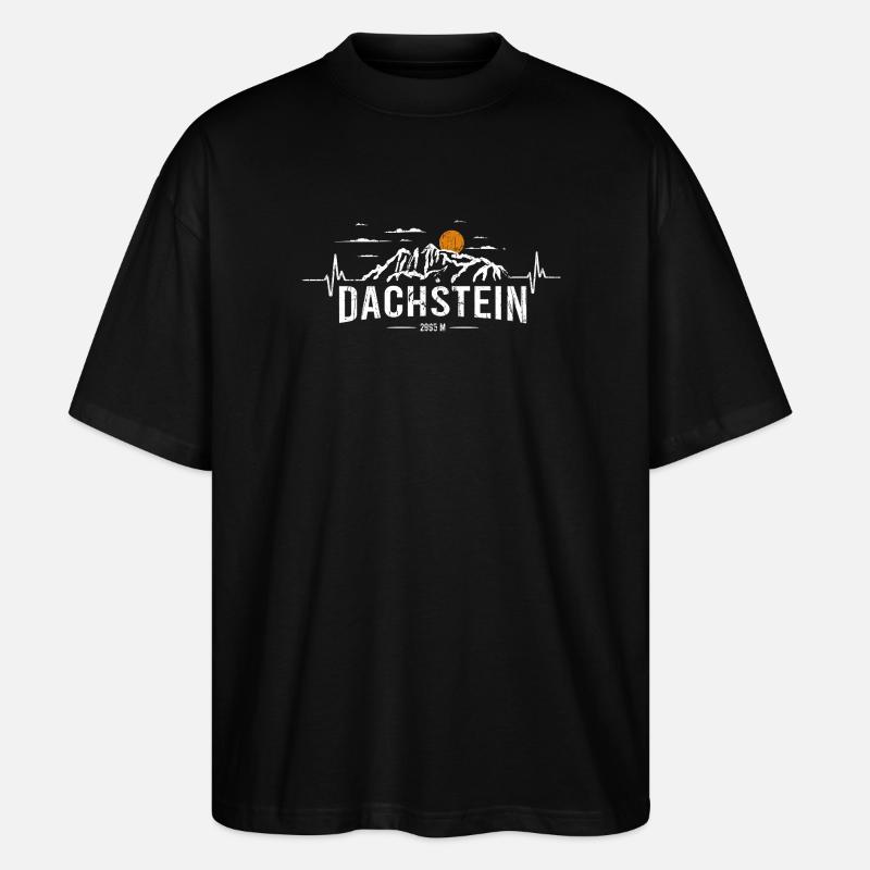 Dachstein Ramsau Autriche Heartbeat - T-shirt bio Blaster 2.0 coupe oversize Stanley/Stella Unisexe - noir