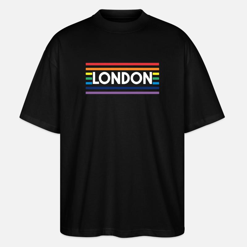 LONDON Urbaner Regenbogen - Stanley/Stella Oversized Unisex Bio T-Shirt Blaster 2.0 - Schwarz