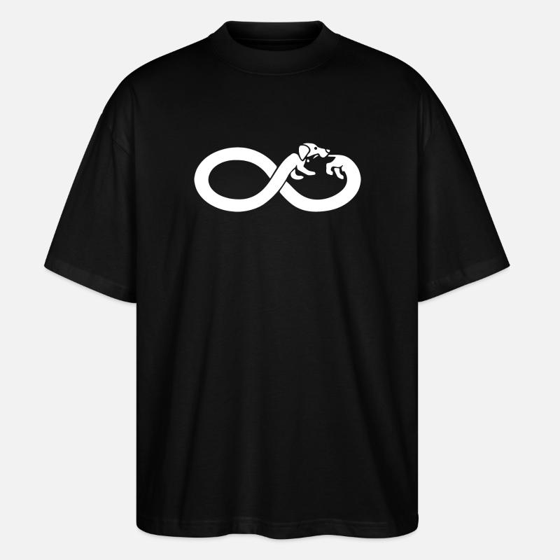 Dackel-Unendlichkeit - Stanley/Stella Oversized Unisex Bio T-Shirt Blaster 2.0 - Schwarz