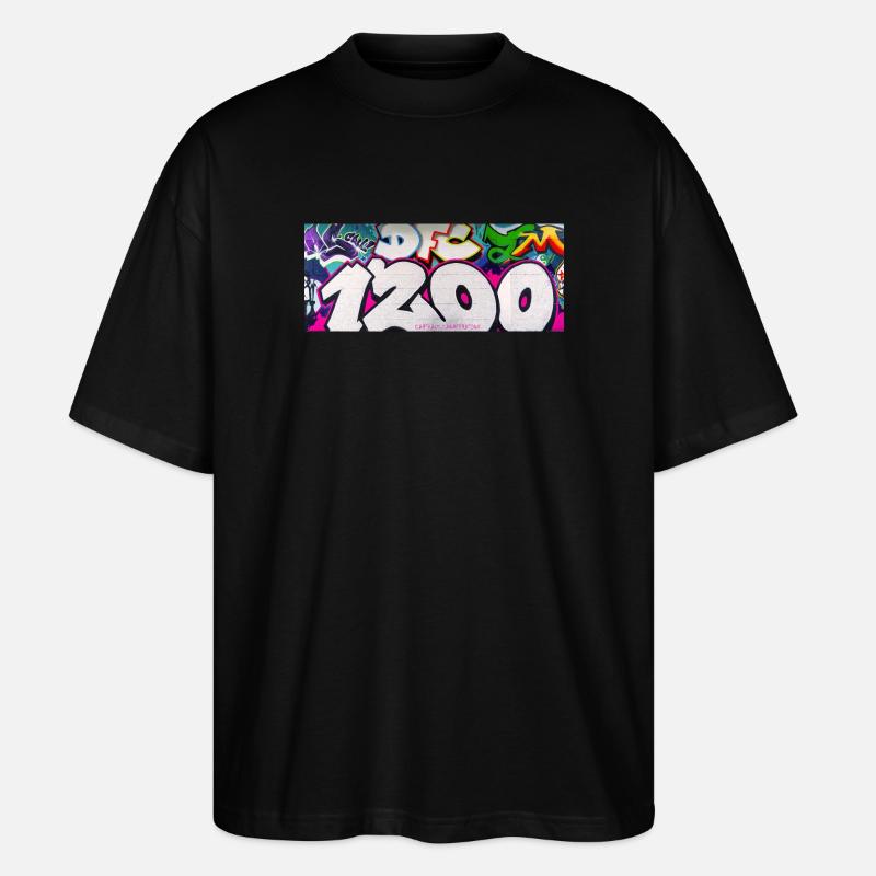 1200 GRAVITY EDIT_1 - Stanley/Stella Oversized Unisex Bio T-Shirt Blaster 2.0 - Schwarz