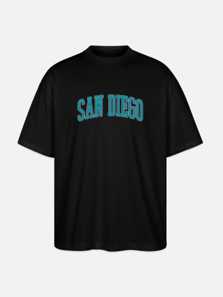 San Diego Blockschrift Kollektion - Stanley/Stella Oversized Unisex Bio T-Shirt Blaster 2.0 - Schwarz