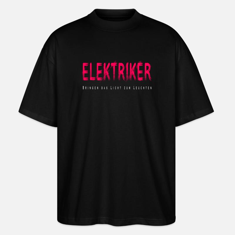 Elektriker Handwerke Design - Stanley/Stella Oversized Unisex Bio T-Shirt Blaster 2.0 - Schwarz
