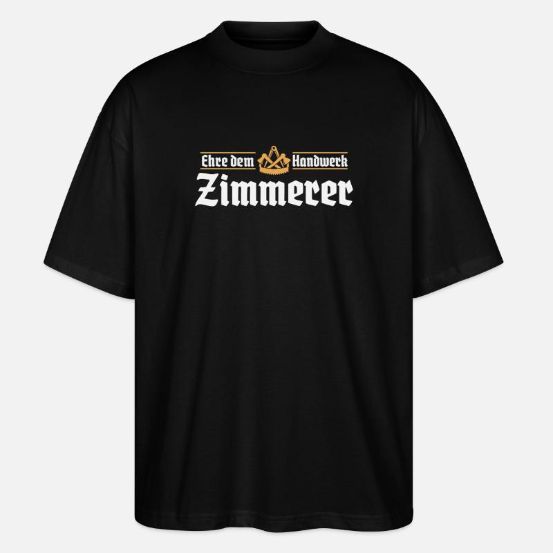 Insigne de la guilde des charpentiers - T-shirt bio Blaster 2.0 coupe oversize Stanley/Stella Unisexe - noir