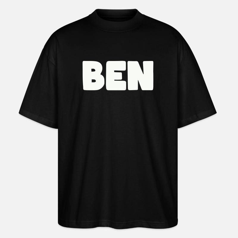 Ben Name - Stanley/Stella Oversized Unisex Bio T-Shirt Blaster 2.0 - Schwarz