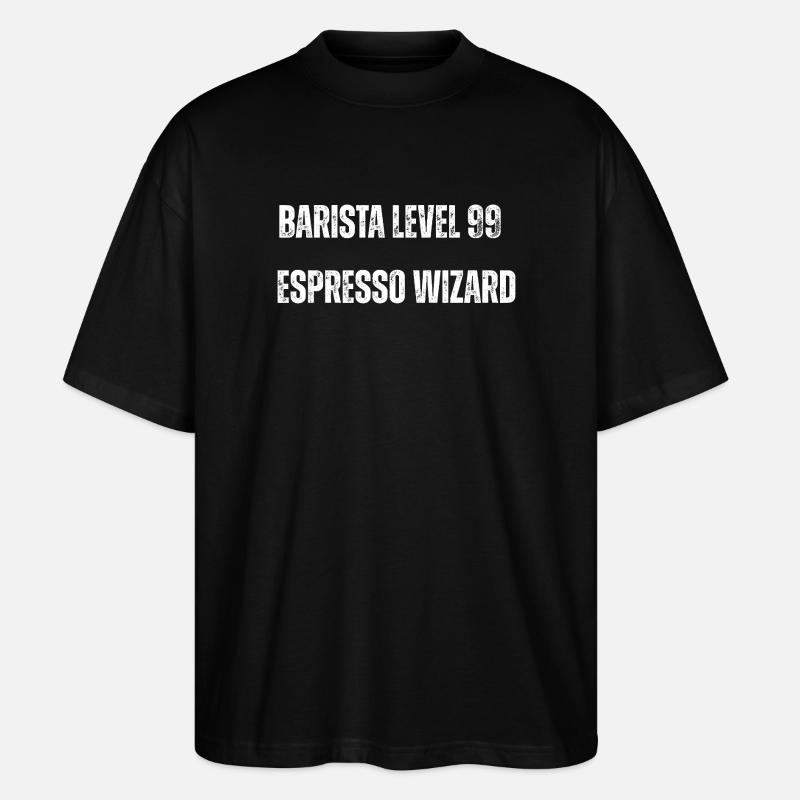 Barista Level99 Espresso Wizard - T-shirt bio Blaster 2.0 coupe oversize Stanley/Stella Unisexe - noir