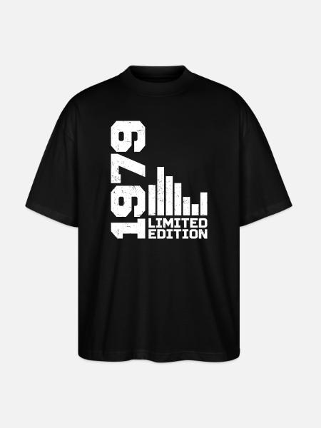 Vintage 1979 Birthday Gift 1979 1979 - Stanley/Stella Oversized Unisex Organic T-shirt Blaster 2.0 - black