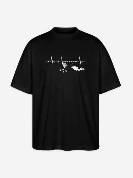 Plongeur plongeur Pulse Puls ECG - T-shirt bio Blaster 2.0 coupe oversize Stanley/Stella Unisexe - noir