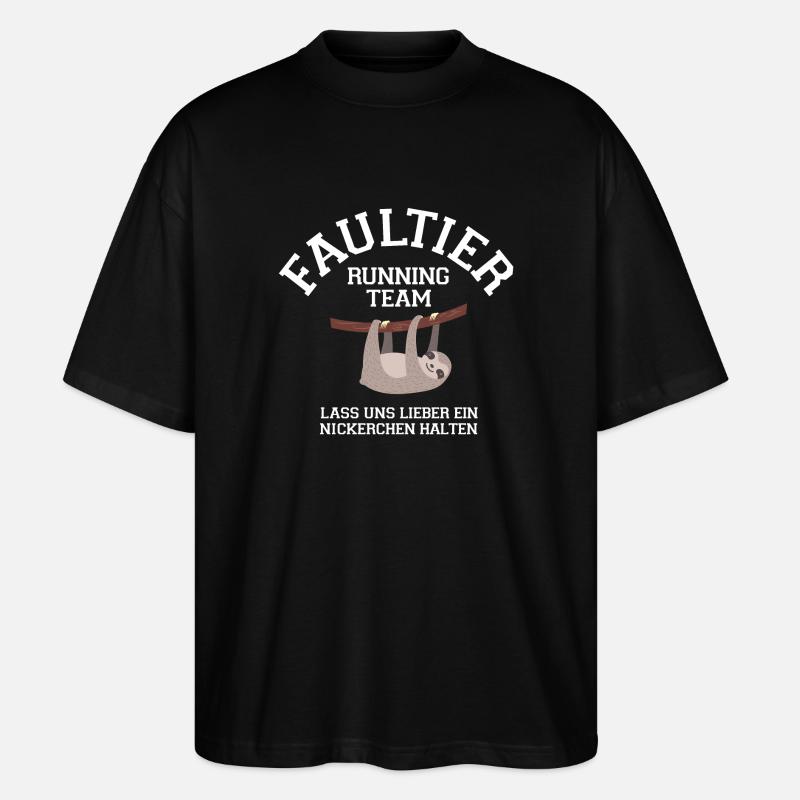 Faultier Running Team... - Stanley/Stella Oversized Unisex Organic T-shirt Blaster 2.0 - black