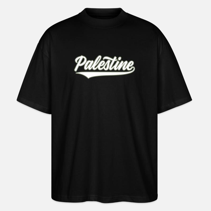 Palestine style baseball vert olive-blanc - T-shirt bio Blaster 2.0 coupe oversize Stanley/Stella Unisexe - noir