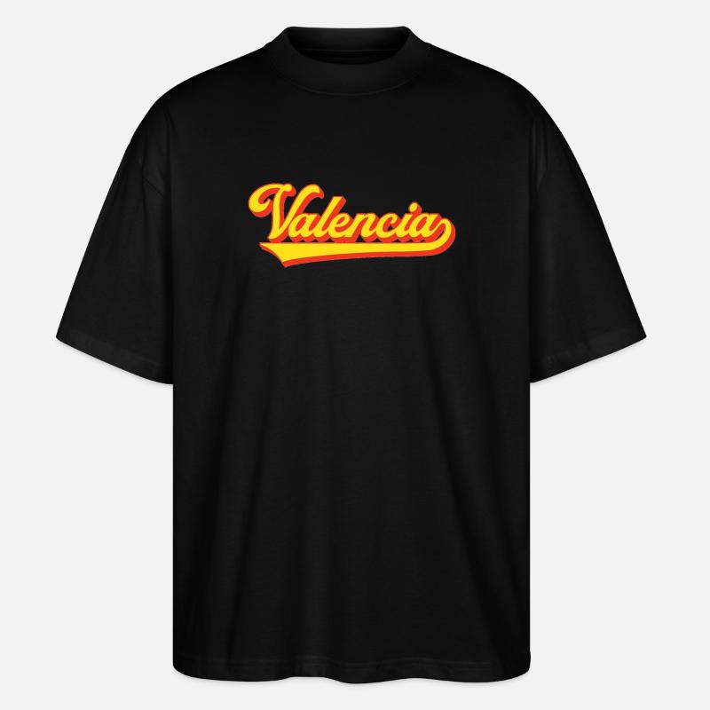 Valencia Script Logo - T-shirt bio Blaster 2.0 coupe oversize Stanley/Stella Unisexe - noir