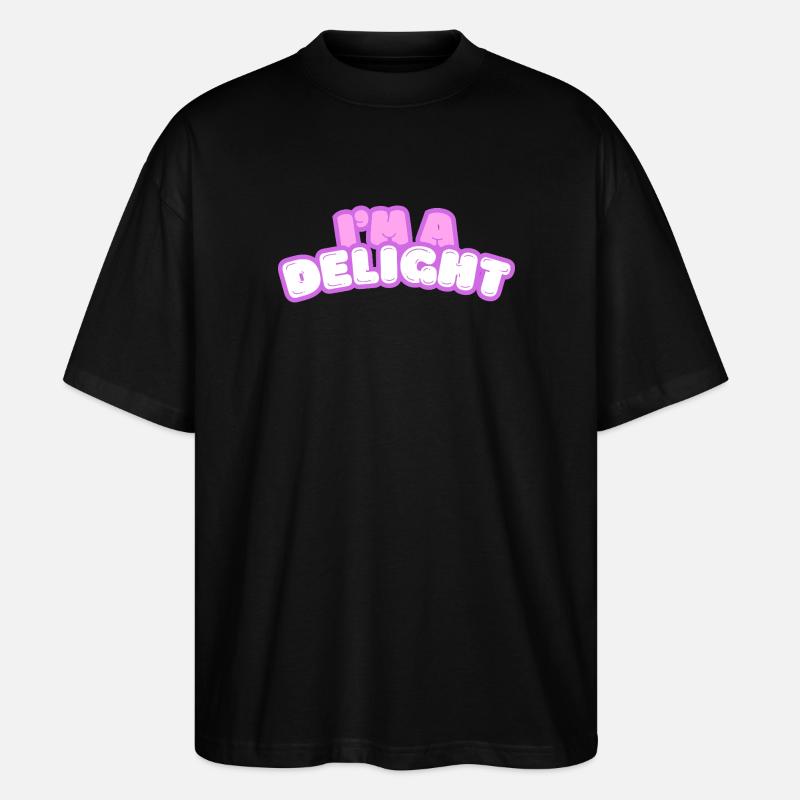 Im Delight Bubble Text - Stanley/Stella Oversized Unisex Bio T-Shirt Blaster 2.0 - Schwarz