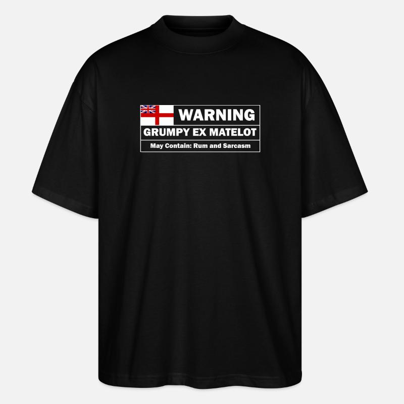 Grumpy Ex-matelot - Stanley/Stella Oversized Unisex Organic T-shirt Blaster 2.0 - black