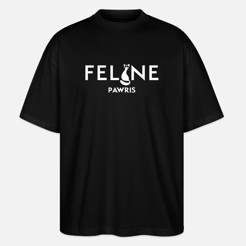 Félin(foncé) - T-shirt bio Blaster 2.0 coupe oversize Stanley/Stella Unisexe - noir