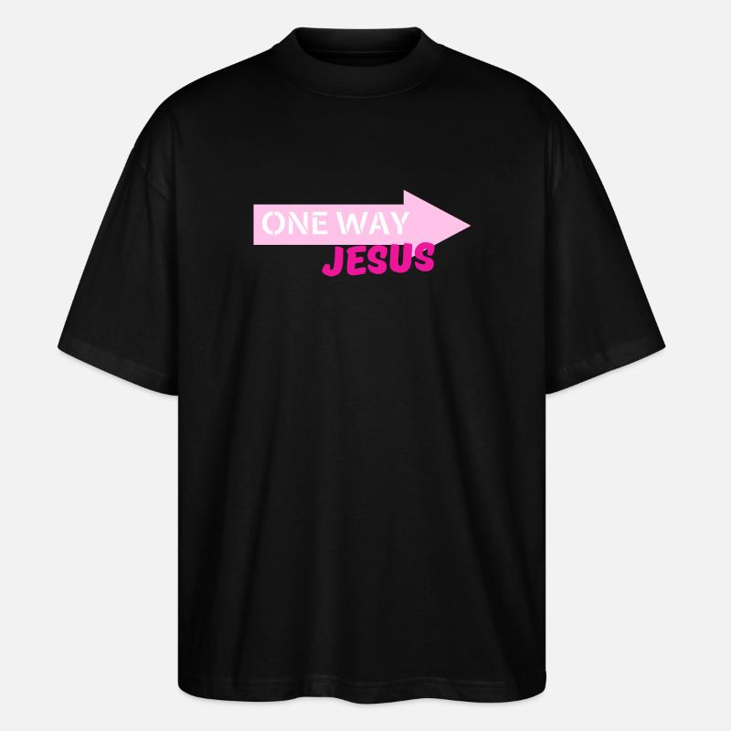 Einweg-Jesus-Pfeil - Stanley/Stella Oversized Unisex Bio T-Shirt Blaster 2.0 - Schwarz