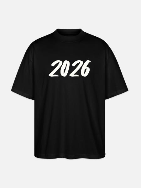 Year 2026 Brushstroke - Stanley/Stella Oversized Unisex Organic T-shirt Blaster 2.0 - black