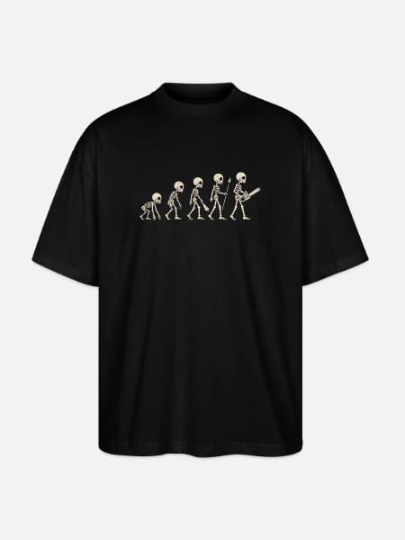 Skeleton Evolution - Funny Halloween Gift - Stanley/Stella Oversized Unisex Organic T-shirt Blaster 2.0 - black