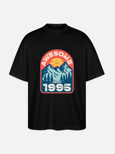 Awesome since 1995 - Stanley/Stella Oversized Unisex Organic T-shirt Blaster 2.0 - black