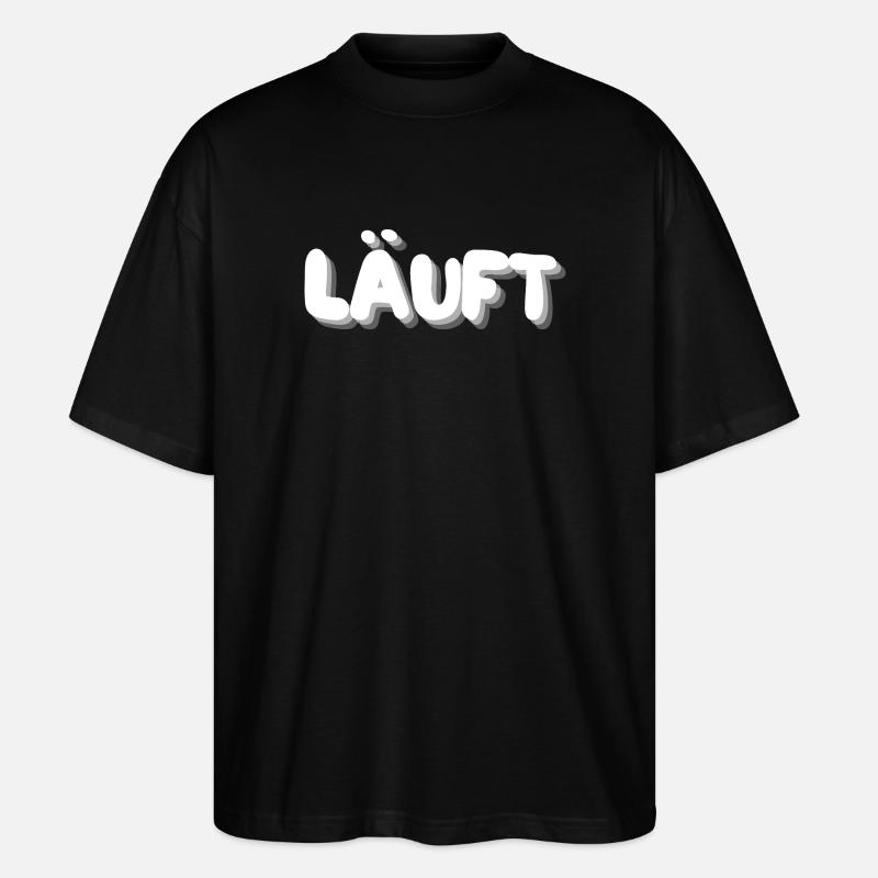 läuft - Stanley/Stella Oversized Unisex Bio T-Shirt Blaster 2.0 - Schwarz