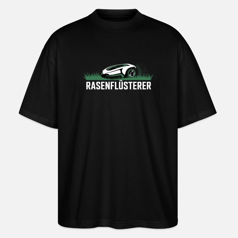 Rasenflüsterer Garten Rasenmäher Rasenflüsterer - Stanley/Stella Oversized Unisex Bio T-Shirt Blaster 2.0 - Schwarz