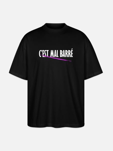 C'est mal barré - T-shirt bio Blaster 2.0 coupe oversize Stanley/Stella Unisexe - noir