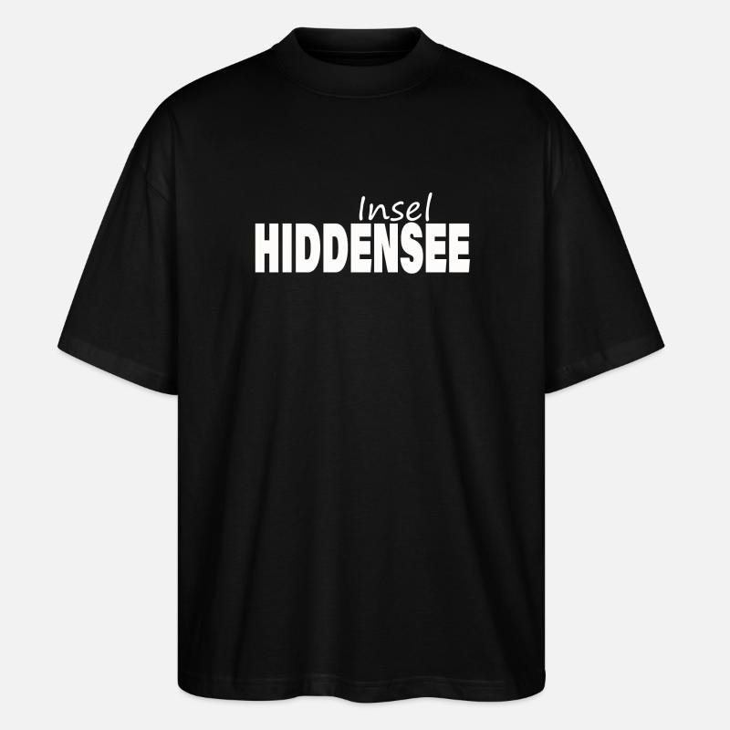Insel HIDDENSEE - Stanley/Stella Oversized Unisex Bio T-Shirt Blaster 2.0 - Schwarz