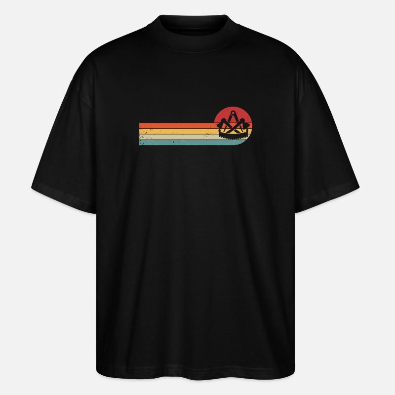 Zimmerer Zunftzeichen Zimmermann Handwerk Zunft - Stanley/Stella Oversized Unisex Bio T-Shirt Blaster 2.0 - Schwarz
