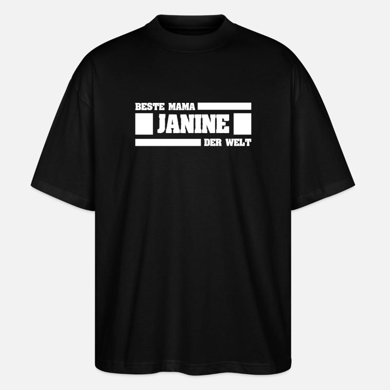 Mère Janine - T-shirt bio Blaster 2.0 coupe oversize Stanley/Stella Unisexe - noir