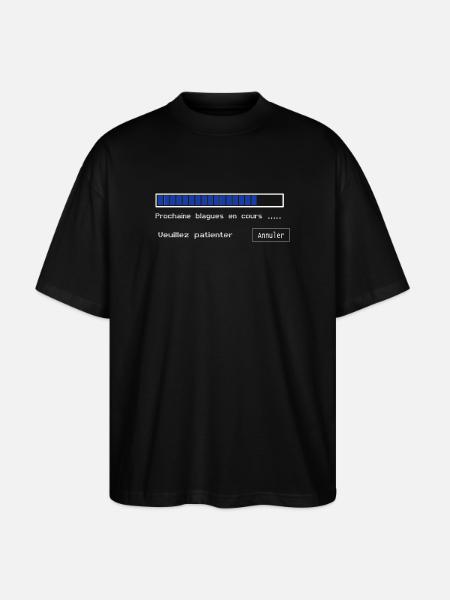 Blagues en cours - T-shirt bio Blaster 2.0 coupe oversize Stanley/Stella Unisexe - noir