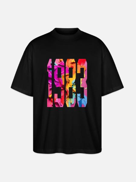 BUNT 43RD BIRTHDAY 1983 - Stanley/Stella Oversized Unisex Organic T-shirt Blaster 2.0 - black