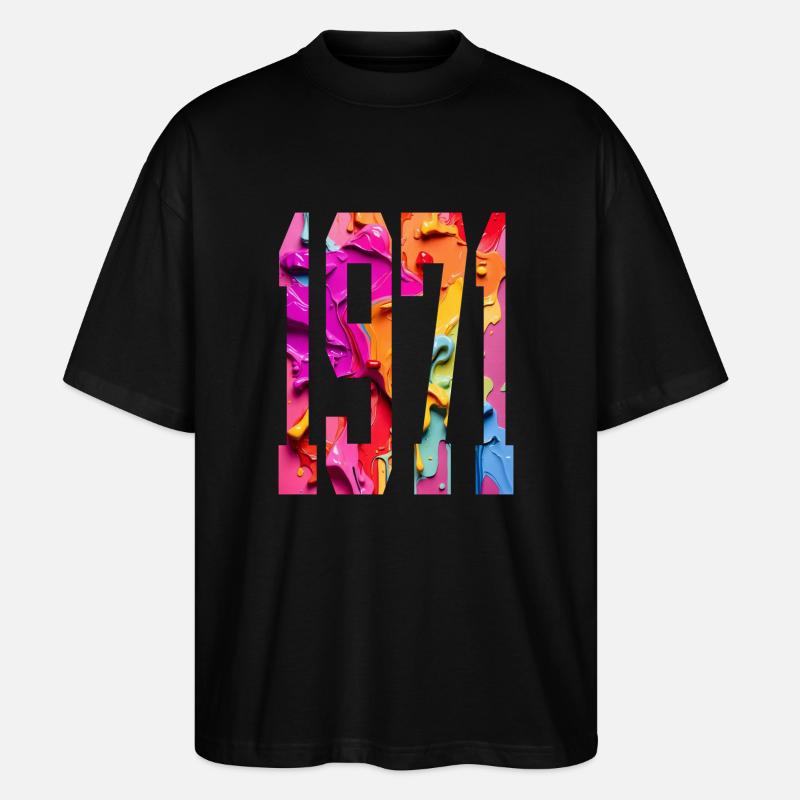 BUNT 55E ANNIVERSAIRE 1971 - T-shirt bio Blaster 2.0 coupe oversize Stanley/Stella Unisexe - noir