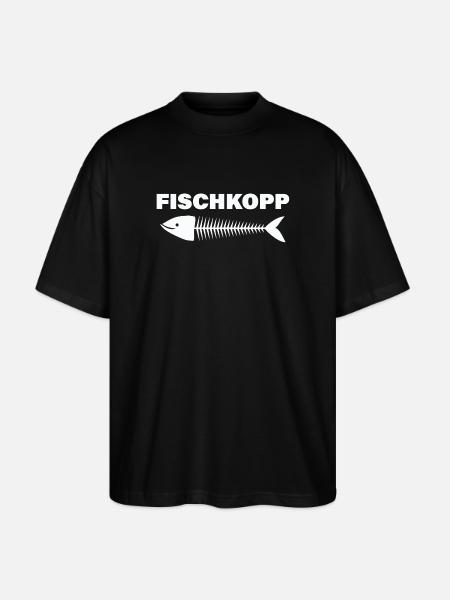 FISCHKOPP - Stanley/Stella Oversized Unisex Organic T-shirt Blaster 2.0 - black