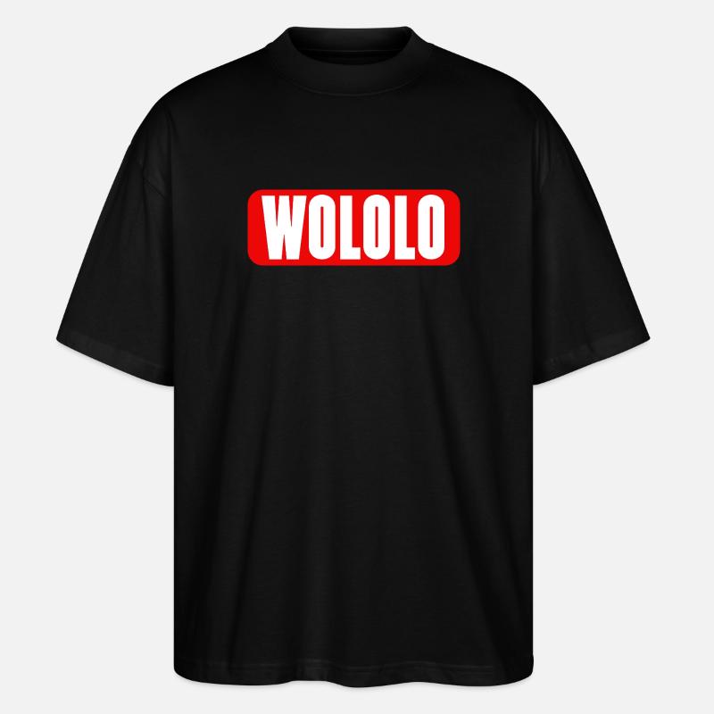 Wololo - 1a - Édition Mobii_3 - Rouge & Blanc - T-shirt bio Blaster 2.0 coupe oversize Stanley/Stella Unisexe - noir