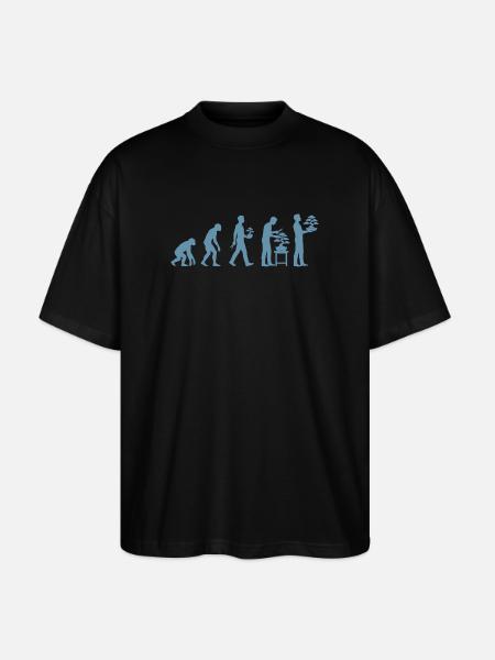 Japanese Bonsai Tree Plant Evolution Bonsai - Stanley/Stella Oversized Unisex Organic T-shirt Blaster 2.0 - black