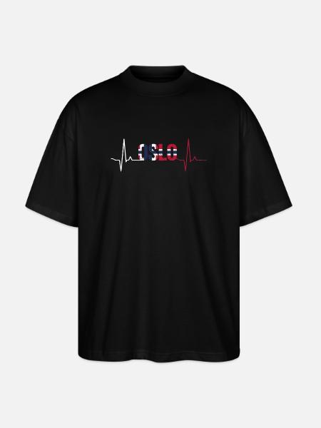 Oslo Herzschlag - Stanley/Stella Oversized Unisex Bio T-Shirt Blaster 2.0 - Schwarz