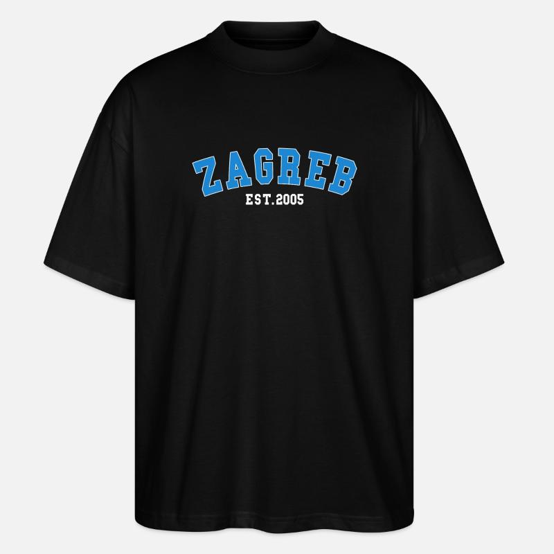 Zagreb Est.2005 - Stanley/Stella Oversized Unisex Bio T-Shirt Blaster 2.0 - Schwarz