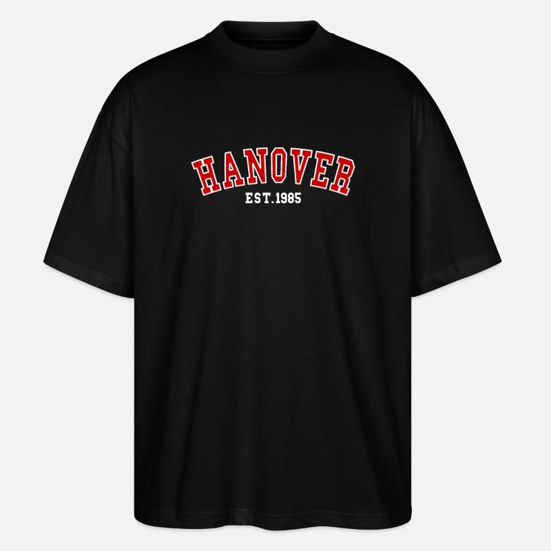 Hannover Est. 1985 - Stanley/Stella Oversized Unisex Bio T-Shirt Blaster 2.0 - Schwarz